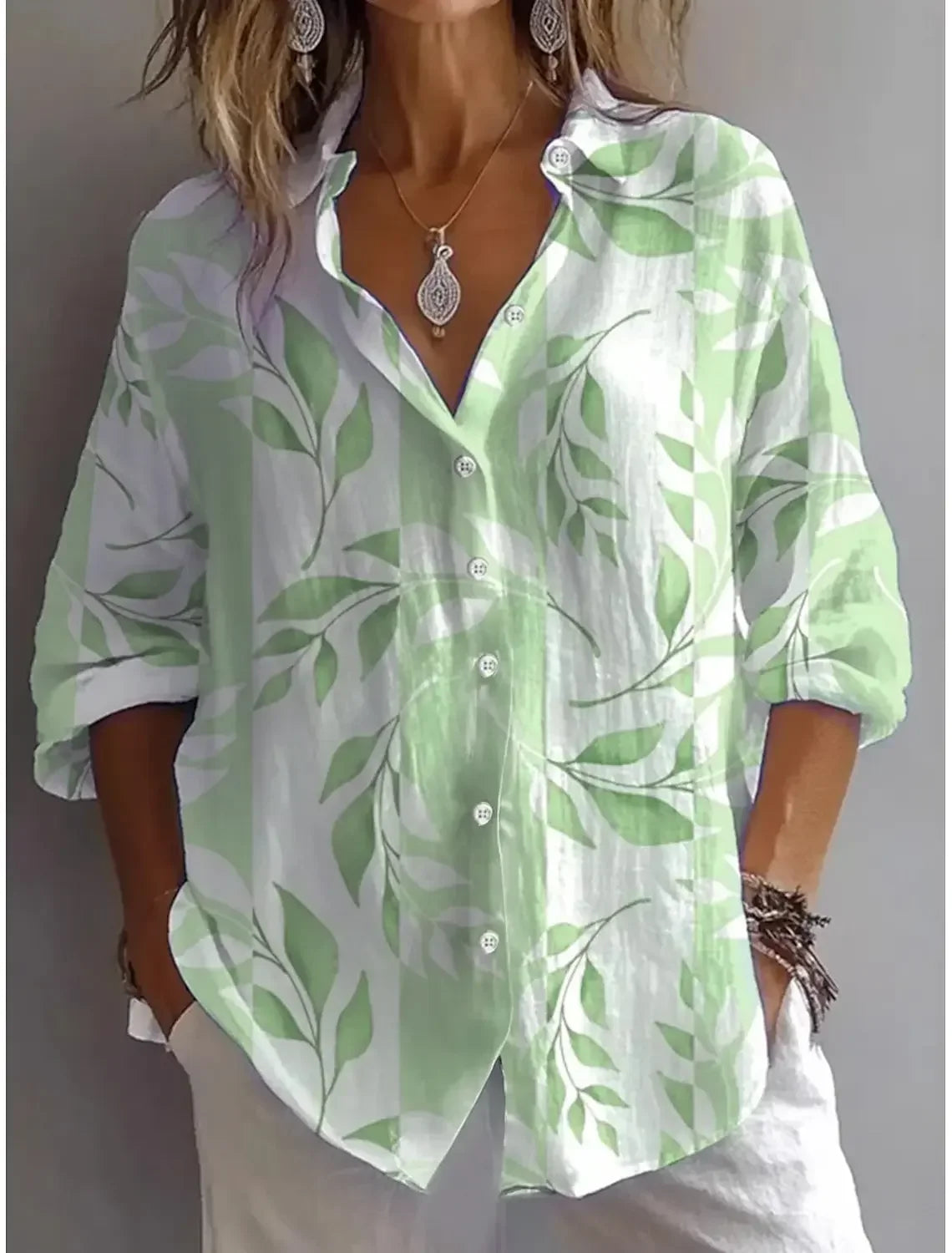 Violetta Blusa Plissettata Donna con Maniche Svolazzanti