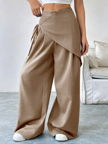 Pantaloni Fluidi Adele | Fascia Regolabile e Gamba Ampia