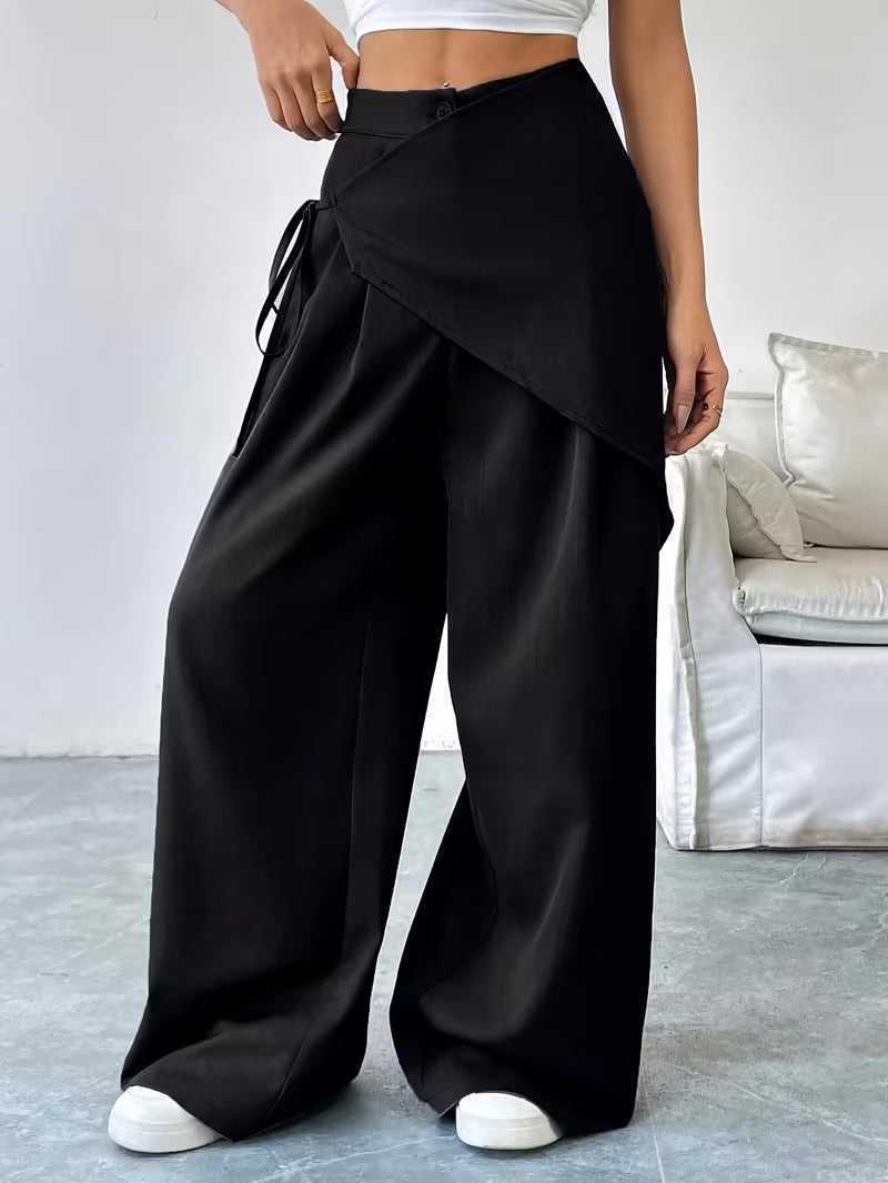 Pantaloni Fluidi Adele | Fascia Regolabile e Gamba Ampia