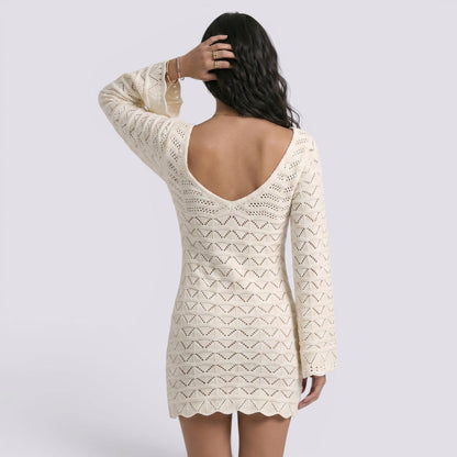 Abito Corto Donna da Spiaggia a Righe Boho
