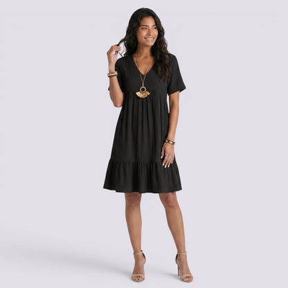 Abito Corto Donna Estivo Boho Fluido da Giorno