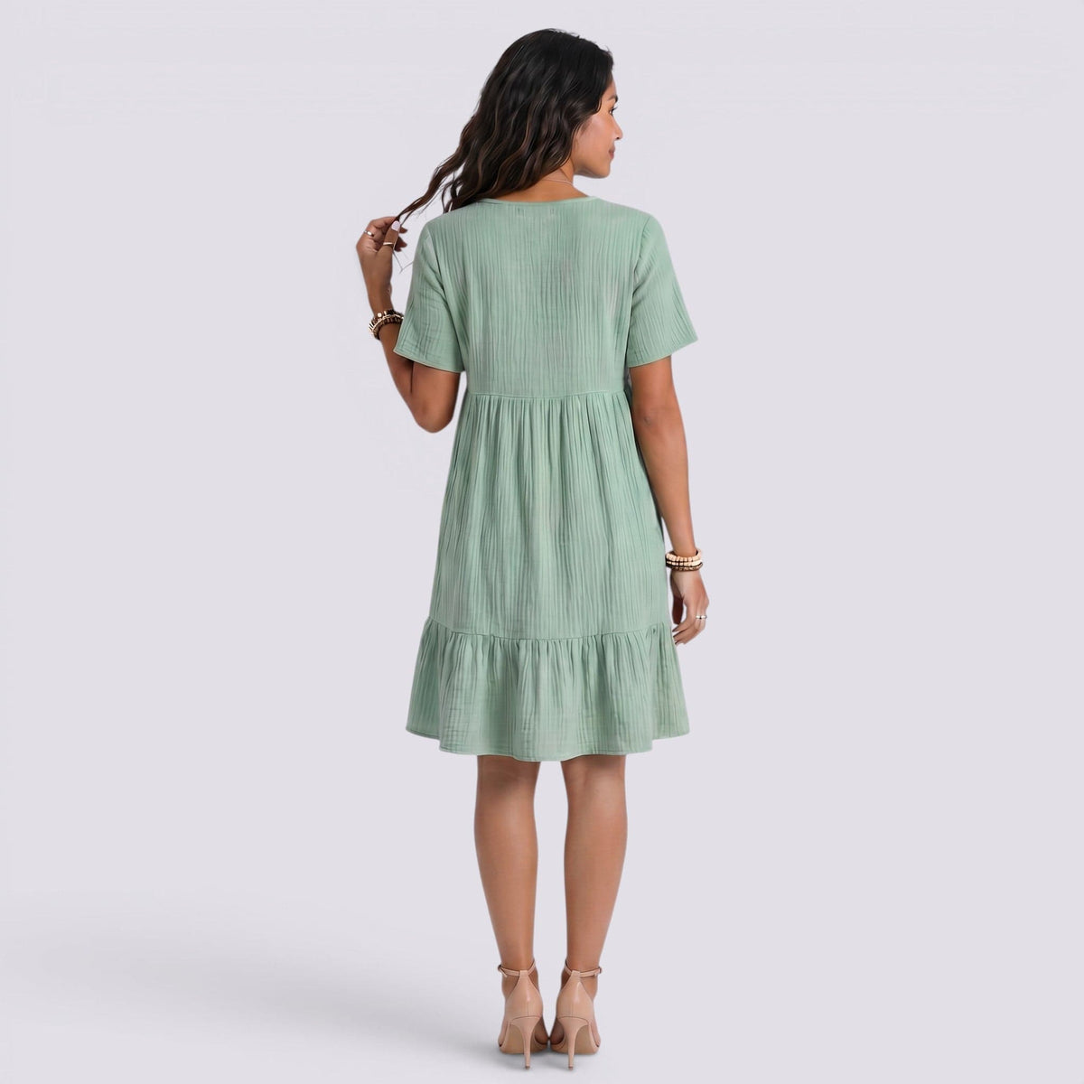 Abito Corto Donna Estivo Boho Fluido da Giorno