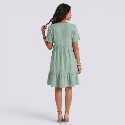 Abito Corto Donna Estivo Boho Fluido da Giorno