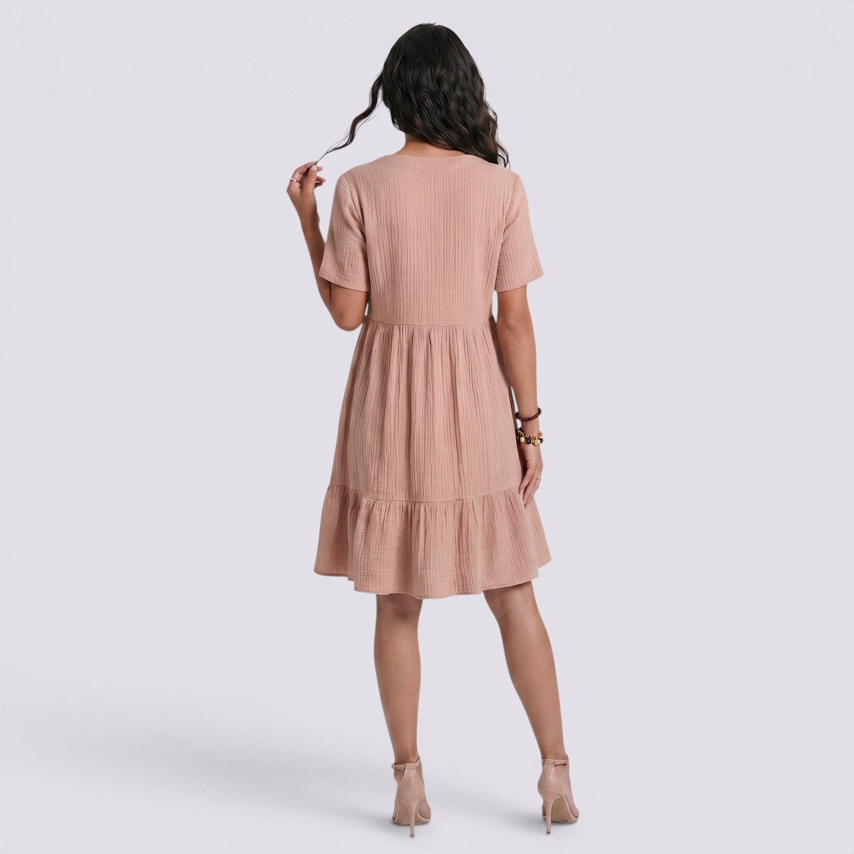 Abito Corto Donna Estivo Boho Fluido da Giorno