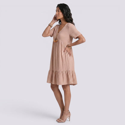 Abito Corto Donna Estivo Boho Fluido da Giorno