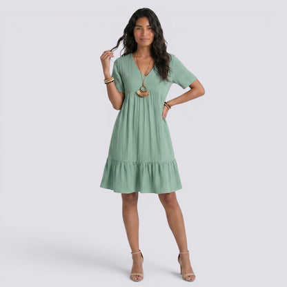 Abito Corto Donna Estivo Boho Fluido da Giorno