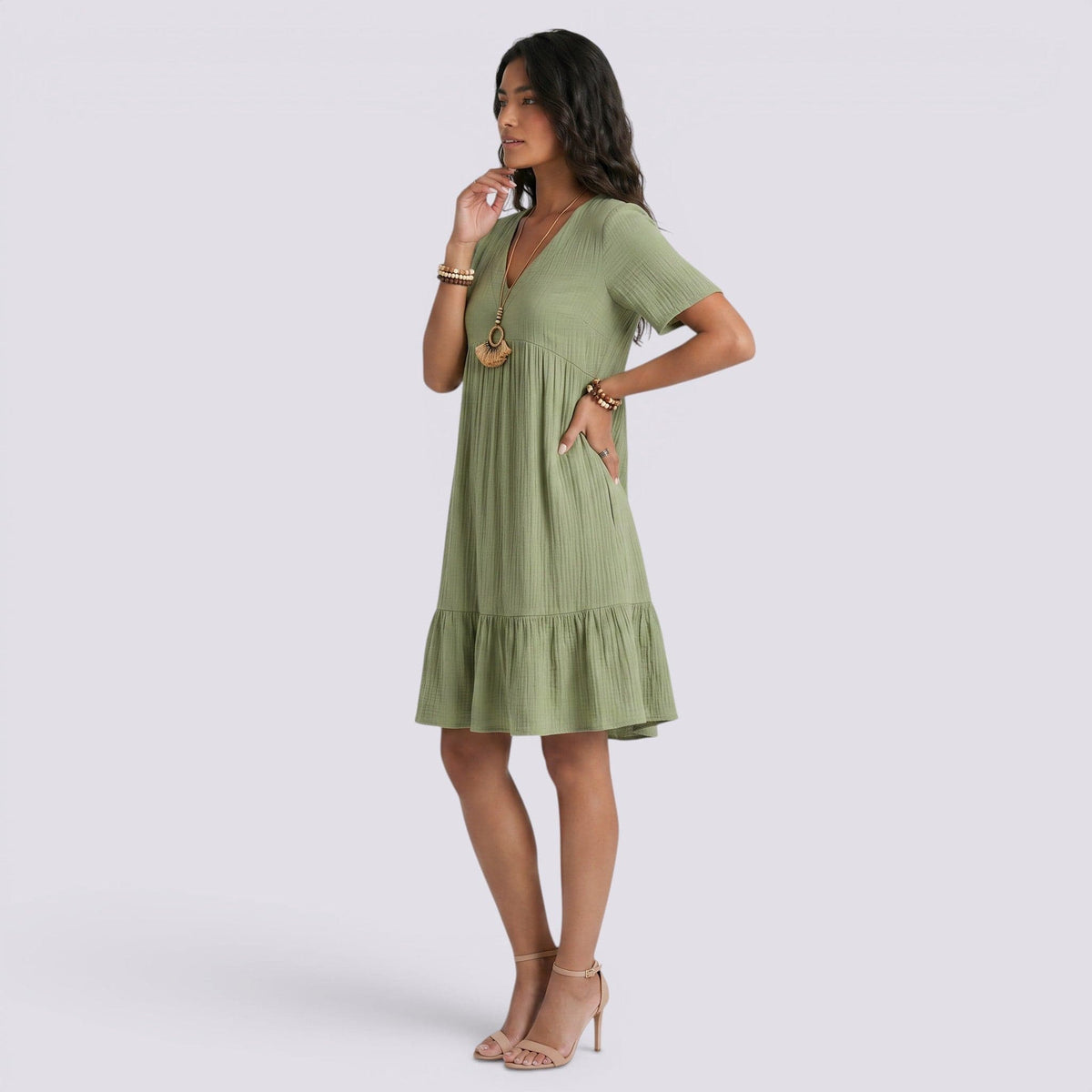 Abito Corto Donna Estivo Boho Fluido da Giorno