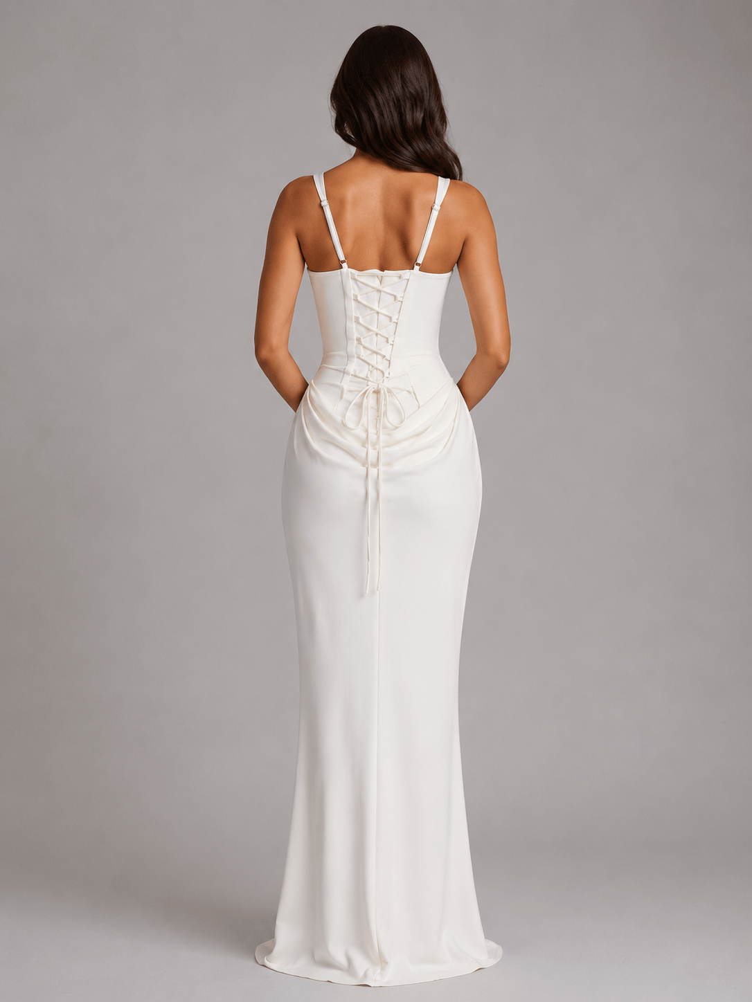 Abito Lungo Donna Elegante, Aderente e Smanicato