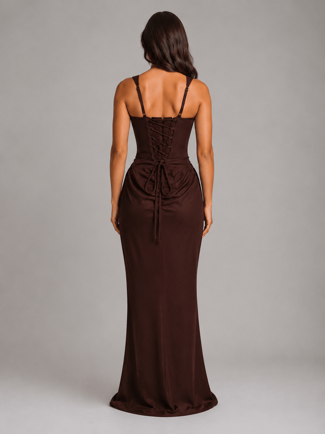 Abito Lungo Donna Elegante, Aderente e Smanicato