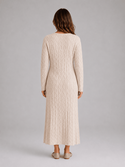 Abito Lungo Donna Maglia Viscosa, Invernale, Maniche Lunghe