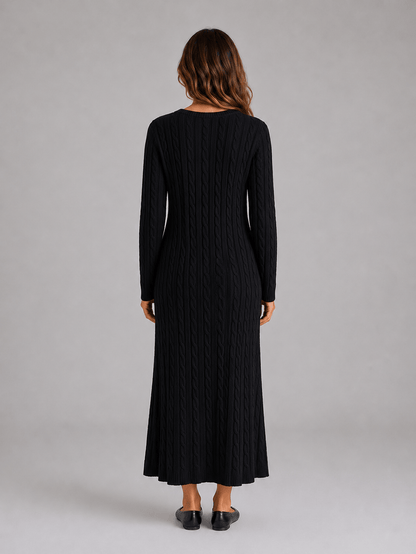 Abito Lungo Donna Maglia Viscosa, Invernale, Maniche Lunghe