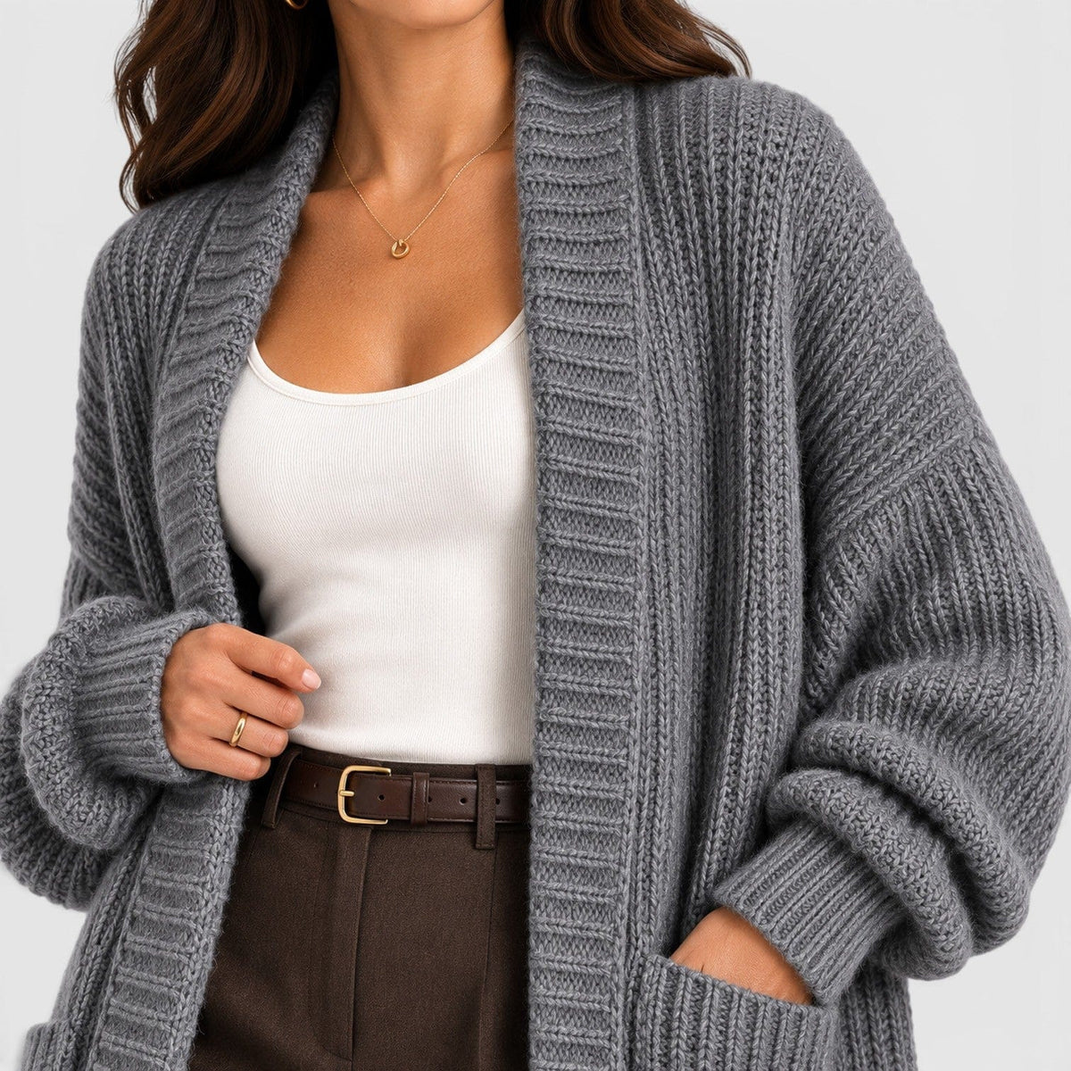 Cappotto Donna in Maglia | Leggero, Ampio e da Mezza Stagione