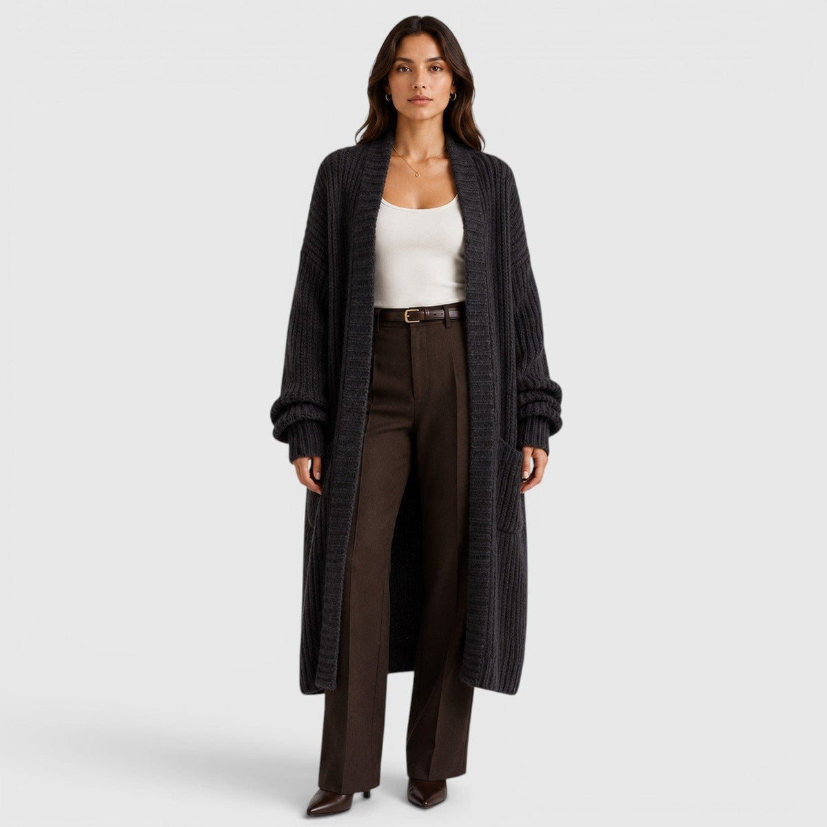Cappotto Donna in Maglia | Leggero, Ampio e da Mezza Stagione