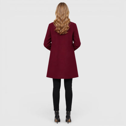 Cappotto Donna Lungo Invernale in Misto Lana Classico