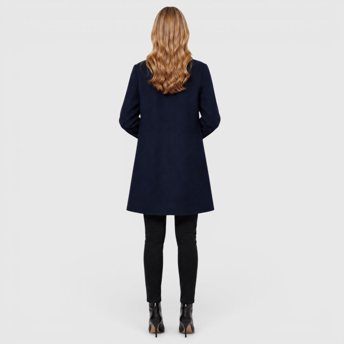 Cappotto Donna Lungo Invernale in Misto Lana Classico