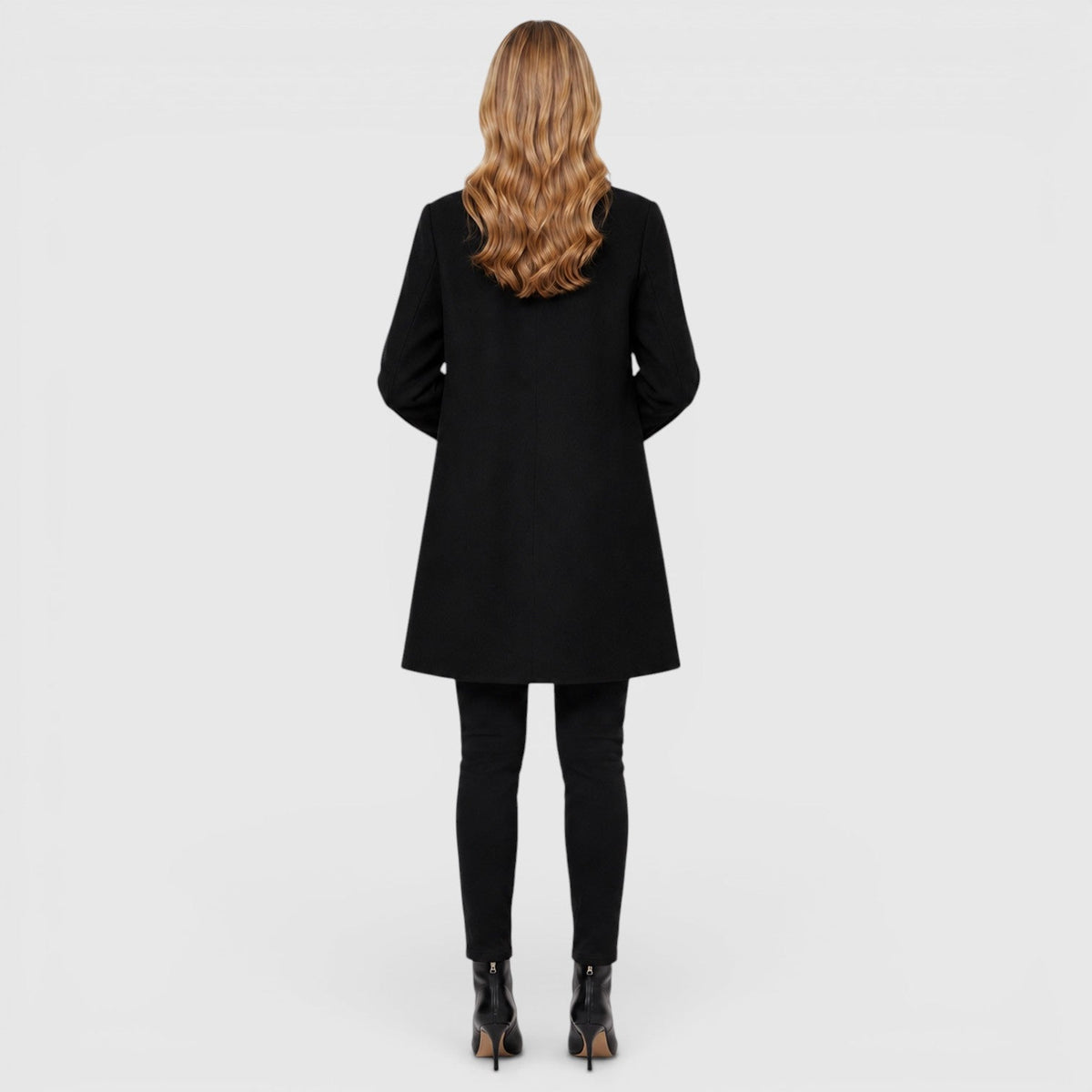 Cappotto Donna Lungo Invernale in Misto Lana Classico