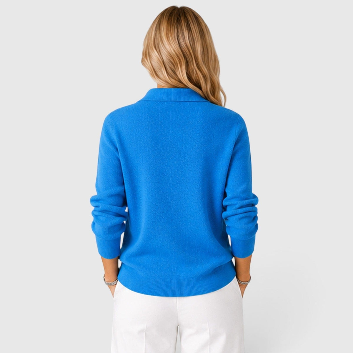 Cardigan Donna Autunnale Classico Maglia Colletto Bottoni