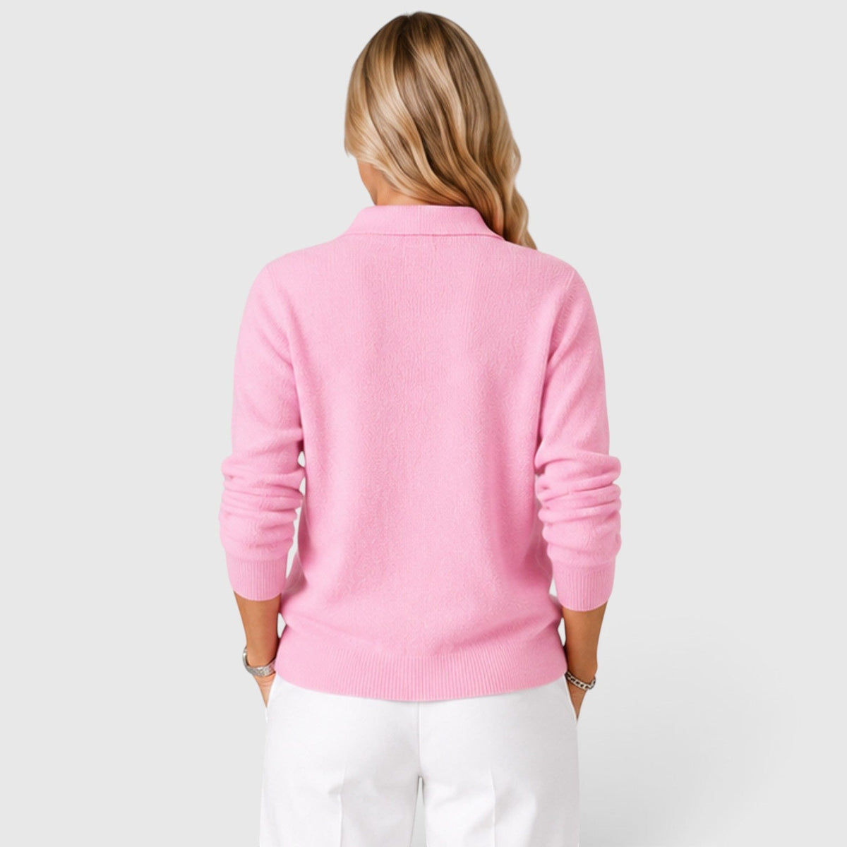 Cardigan Donna Autunnale Classico Maglia Colletto Bottoni
