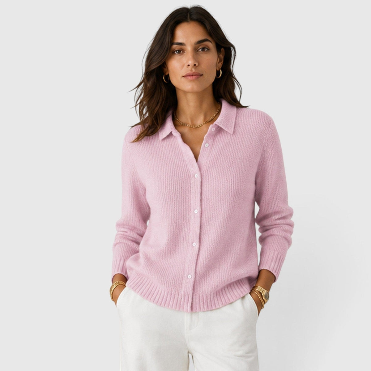 Cardigan Donna Maglia Morbido Leggero con Bottoni