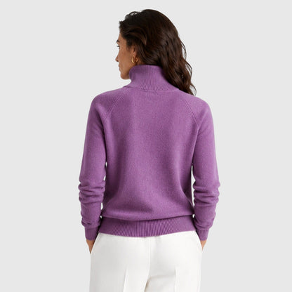 Maglione dolcevita in lana caldo da donna per l’inverno