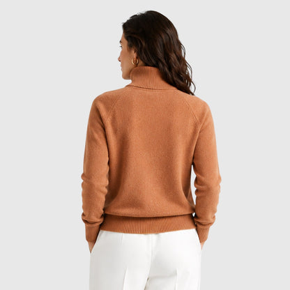 Maglione dolcevita in lana caldo da donna per l’inverno