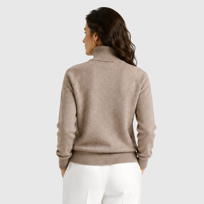 Maglione dolcevita in lana caldo da donna per l’inverno