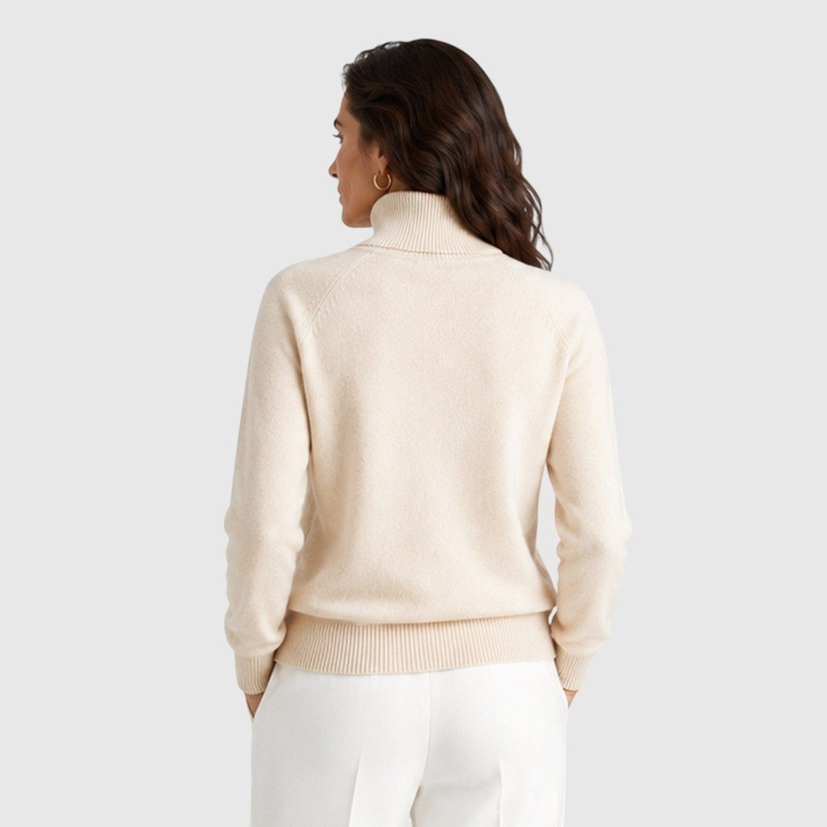 Maglione dolcevita in lana caldo da donna per l’inverno