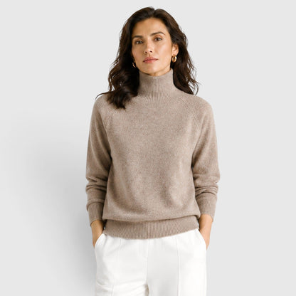Maglione dolcevita in lana caldo da donna per l’inverno