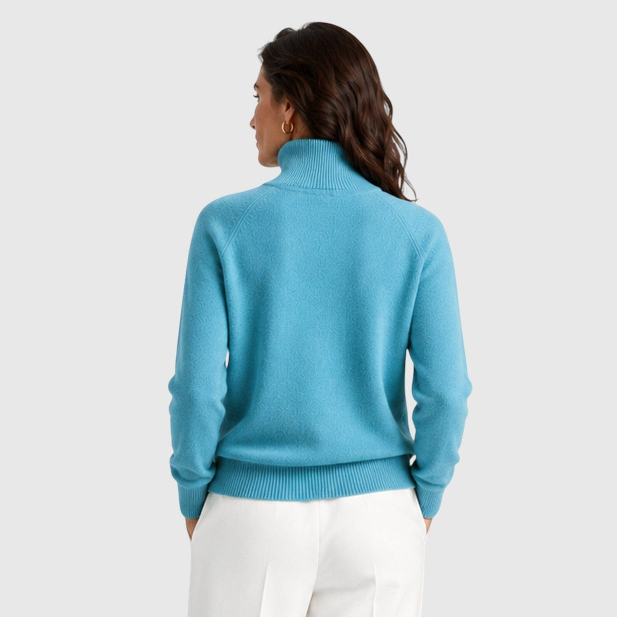 Maglione dolcevita in lana caldo da donna per l’inverno