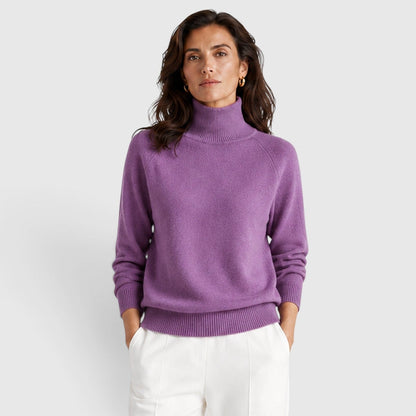 Maglione dolcevita in lana caldo da donna per l’inverno