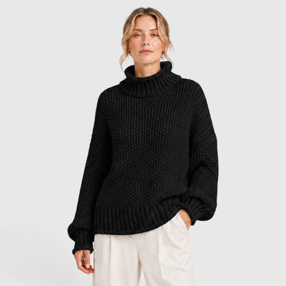 Maglione Dolcevita Donna Morbido Caldo Collo Alto