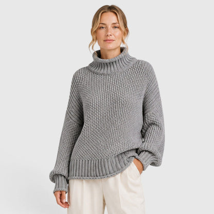 Maglione Dolcevita Donna Morbido Caldo Collo Alto