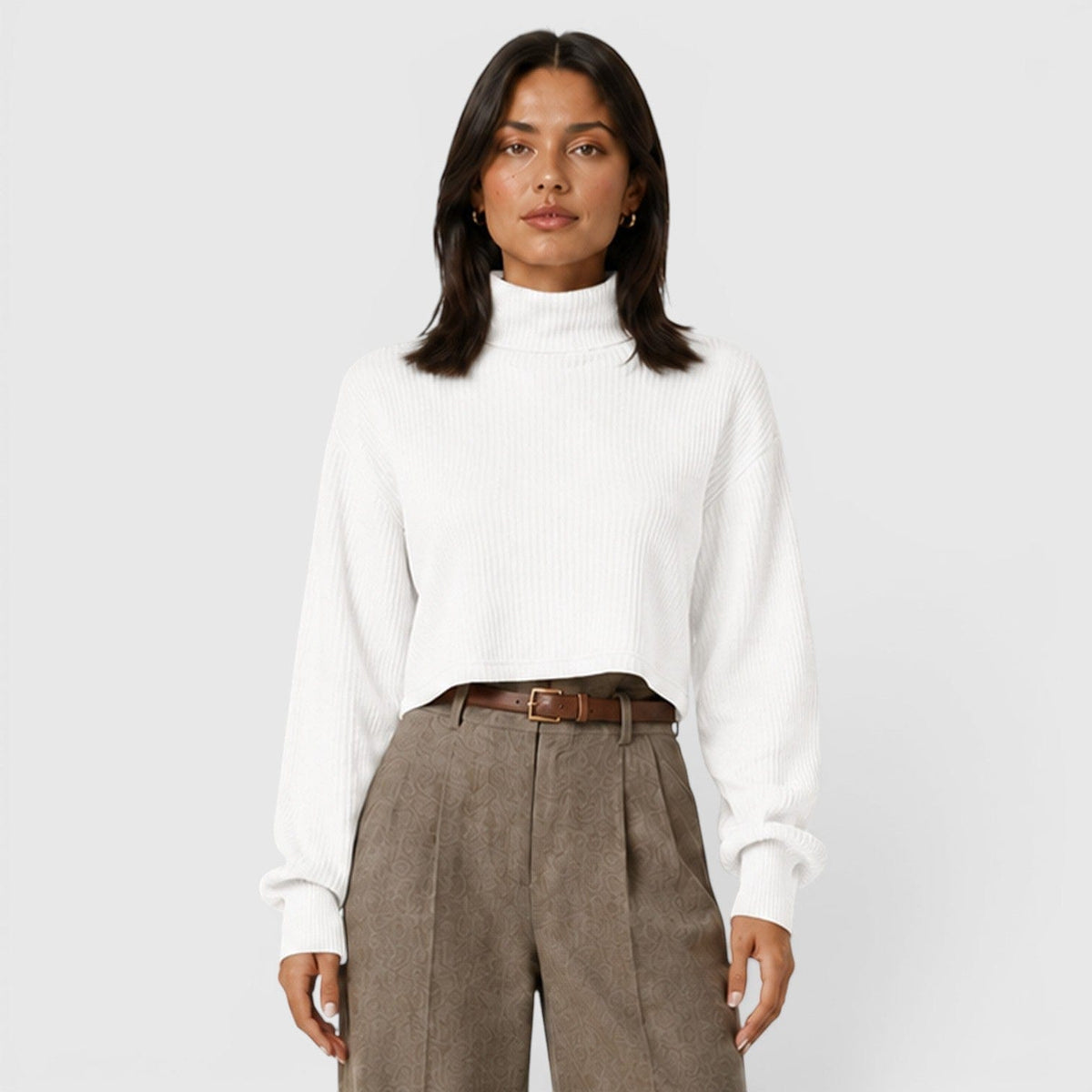 Maglione Dolcevita Donna Elegante in Maglia Morbida