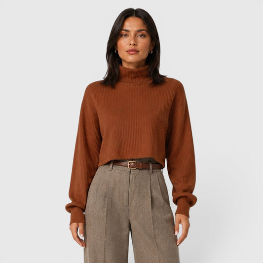 Maglione Dolcevita Donna Elegante in Maglia Morbida