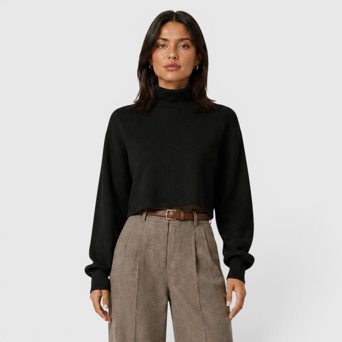 Maglione Dolcevita Donna Elegante in Maglia Morbida