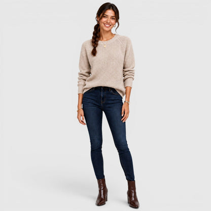 Maglione Donna Girocollo in Ciniglia Morbida da Ufficio