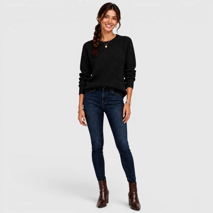 Maglione Donna Girocollo in Ciniglia Morbida da Ufficio
