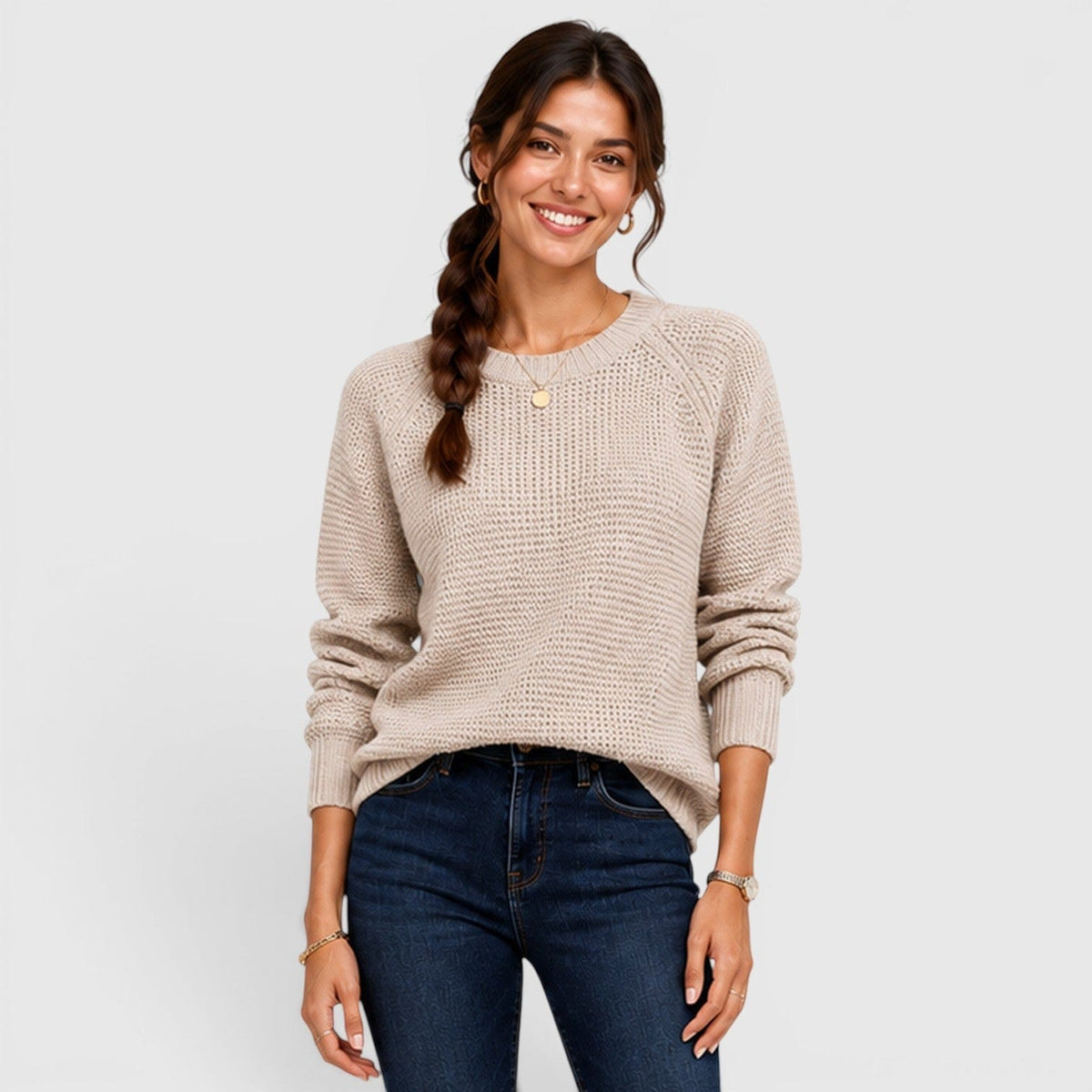 Maglione Donna Girocollo in Ciniglia Morbida da Ufficio