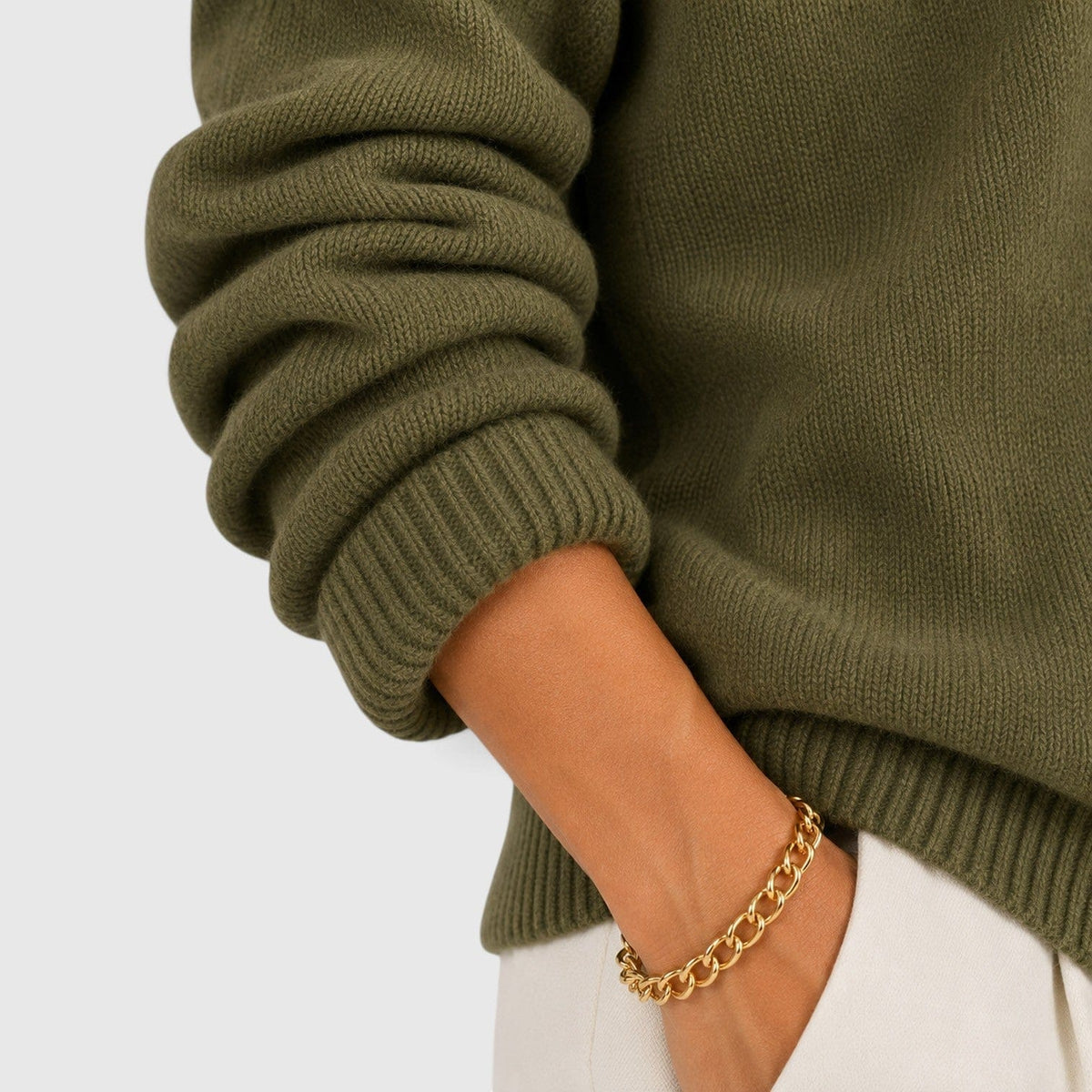 Maglione donna con scollo a V in maglia morbida