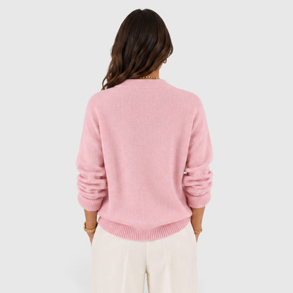 Maglione donna con scollo a V in maglia morbida
