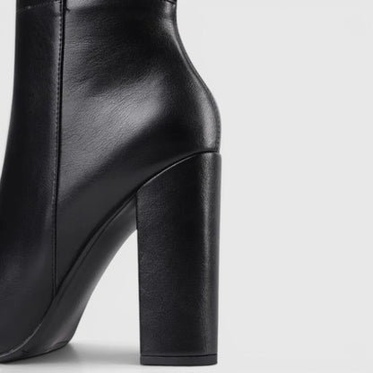 Stivali Donna al Ginocchio con Tacco Chunky e Zip Laterale