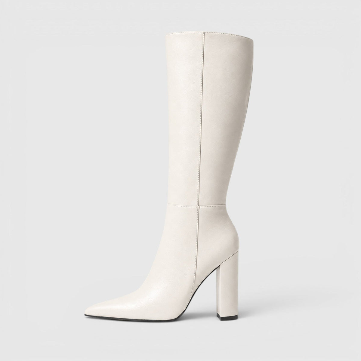 Stivali Donna al Ginocchio con Tacco Chunky e Zip Laterale