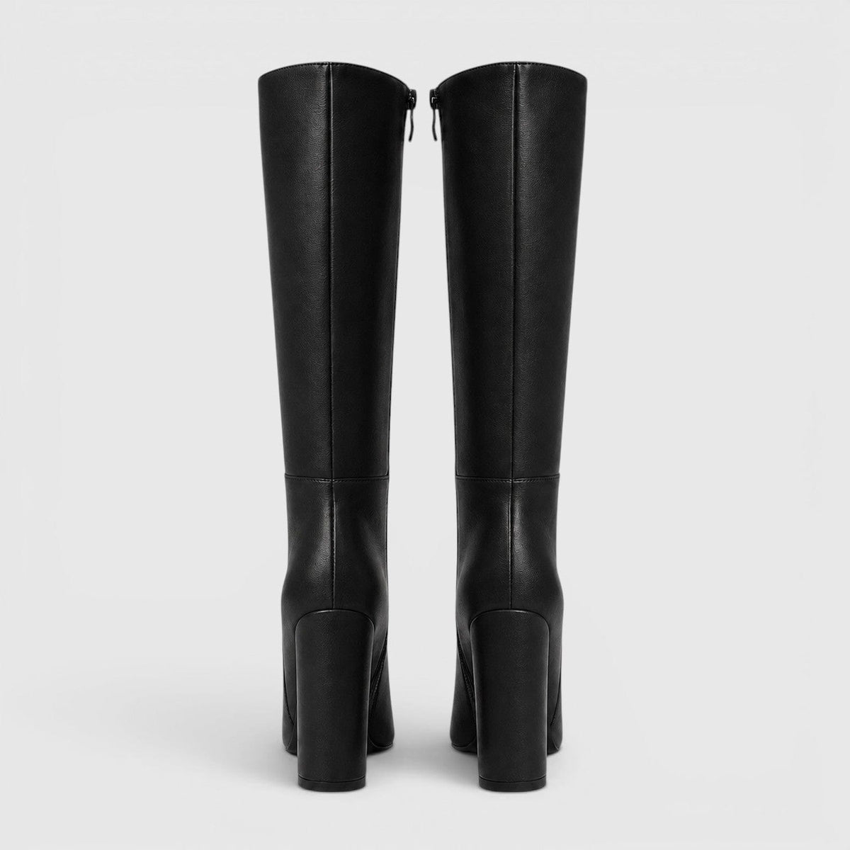 Stivali Donna al Ginocchio con Tacco Chunky e Zip Laterale