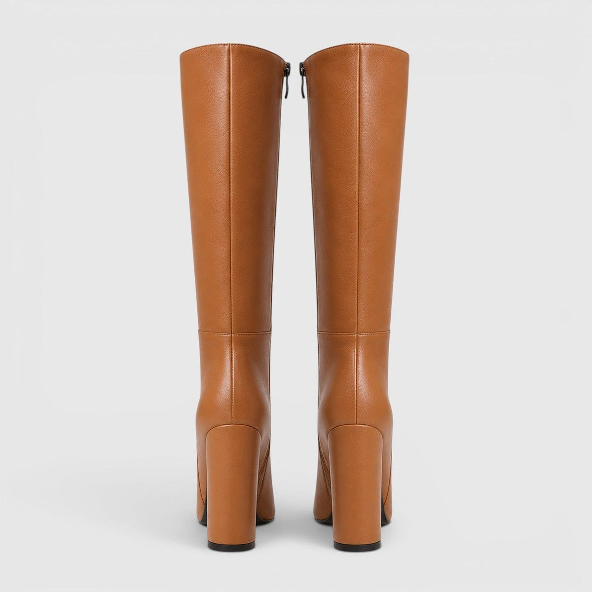 Stivali Donna al Ginocchio con Tacco Chunky e Zip Laterale