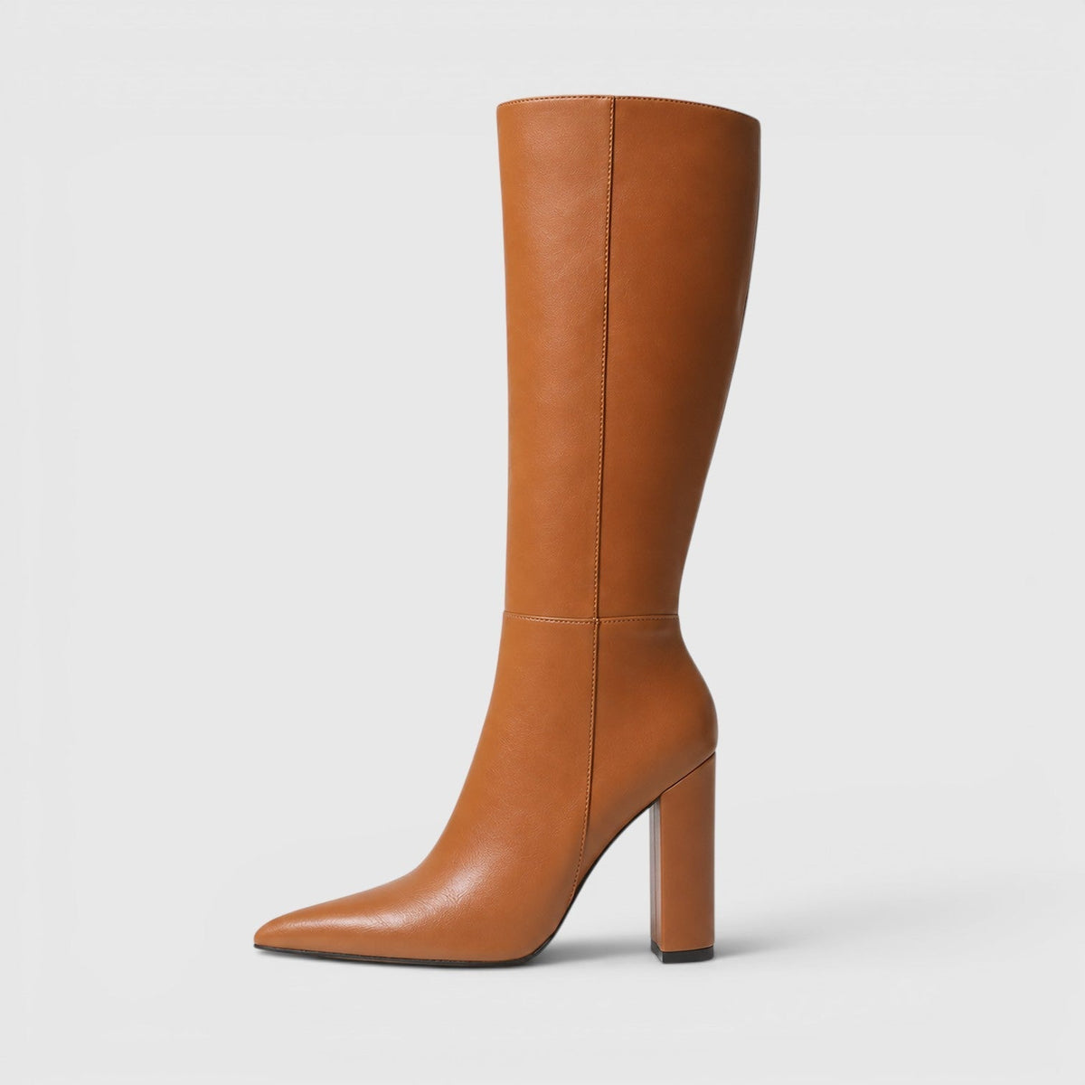 Stivali Donna al Ginocchio con Tacco Chunky e Zip Laterale