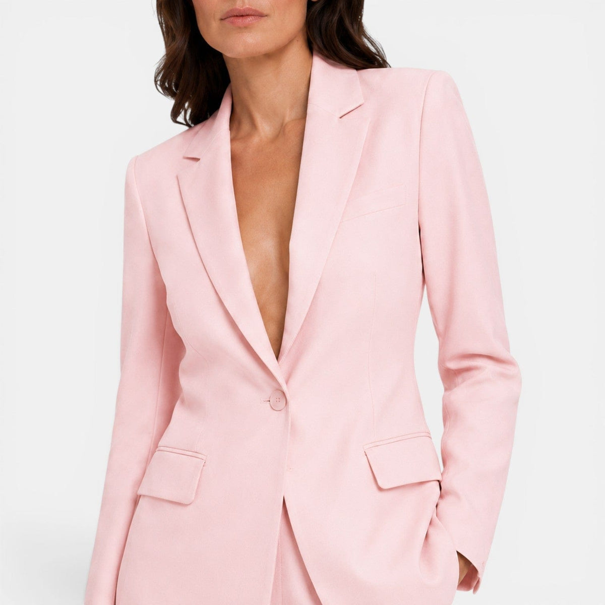 Tailleur Donna con Blazer e Pantaloni Larghi da Ufficio