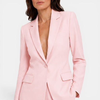 Tailleur Donna con Blazer e Pantaloni Larghi da Ufficio