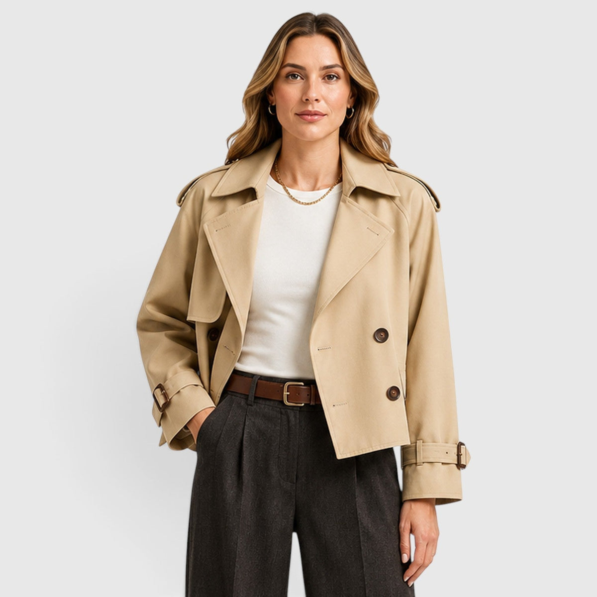 Trench Donna Doppiopetto Leggero Classico Smart Casual