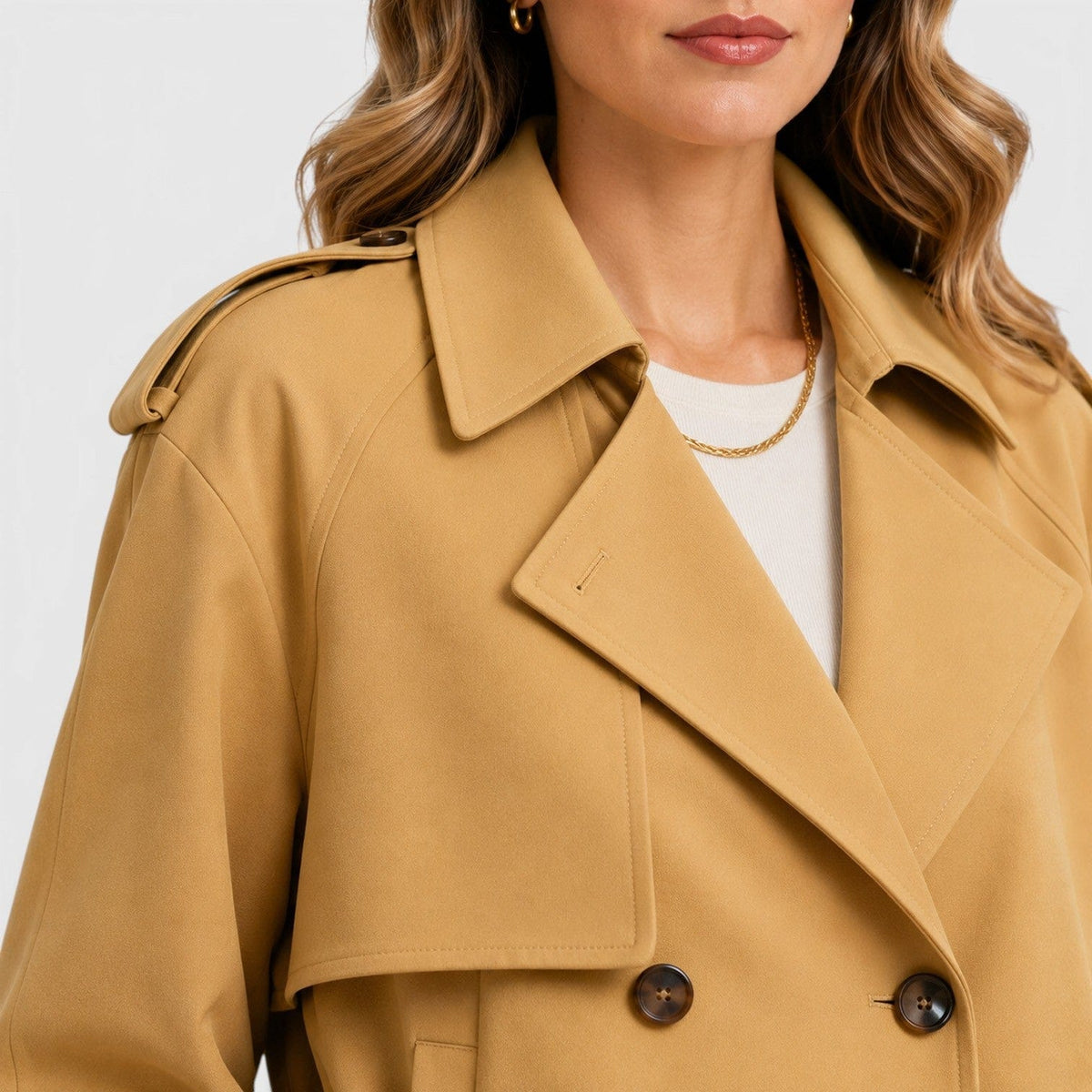 Trench Donna Doppiopetto Leggero Classico Smart Casual