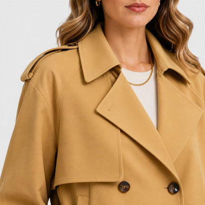 Trench Donna Doppiopetto Leggero Classico Smart Casual